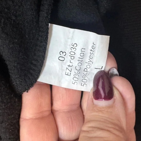 Trendy Queen Oversized Women’s Black Half-Zip Sweatshirt Size L - Picture 9 of 11